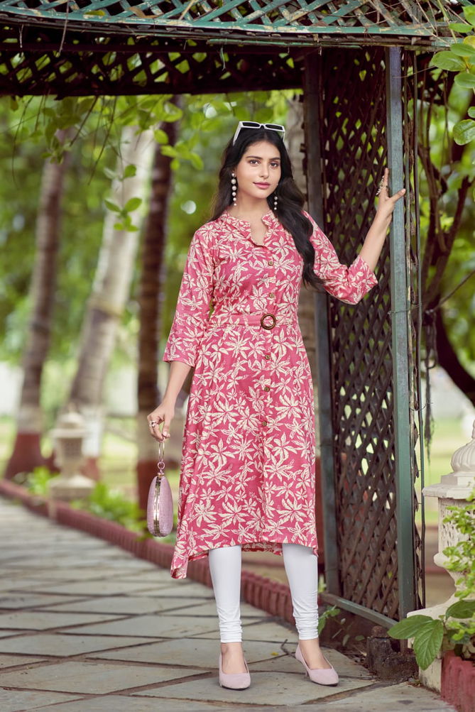 Grassy By Tips And Tops Rayon Printed Kurtis Wholesale Shop In Surat
